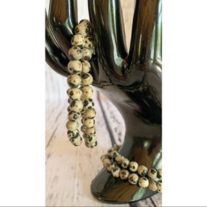 LAST 0NE Dalmatian Jasper Bracelet • Handmade Jewelry • EMF Jewelry